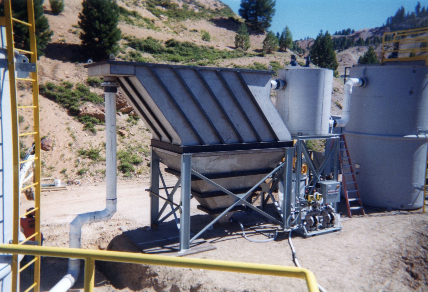 UniPure clarifier and tanks installed at a mountain site